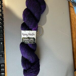 Hedgehog Fibres Skinny Singles Yarn in Purple